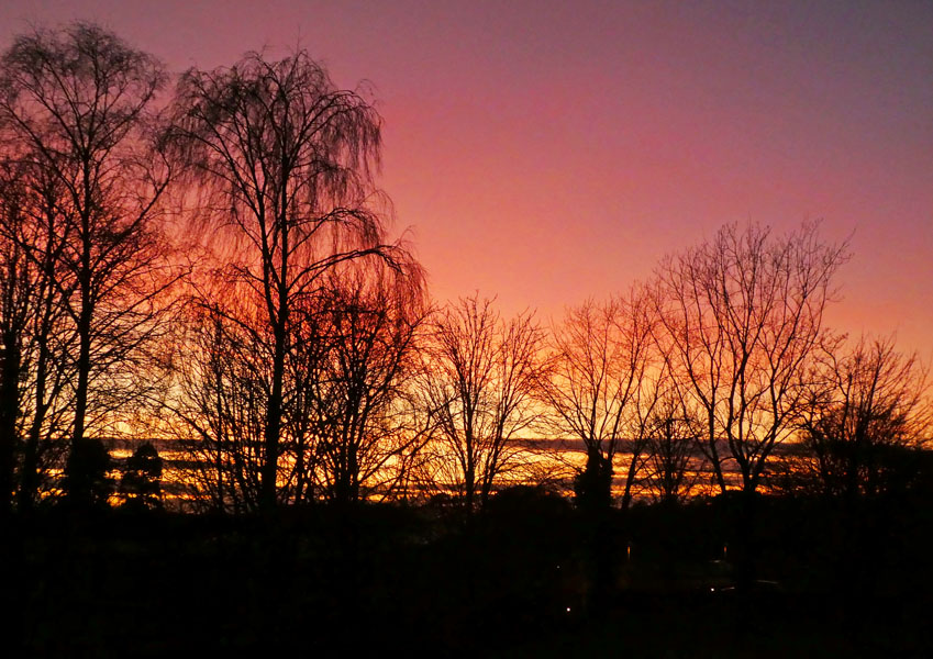 February - Sunset over Aston Clinton