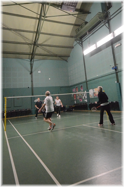 Our badminton group in action 1