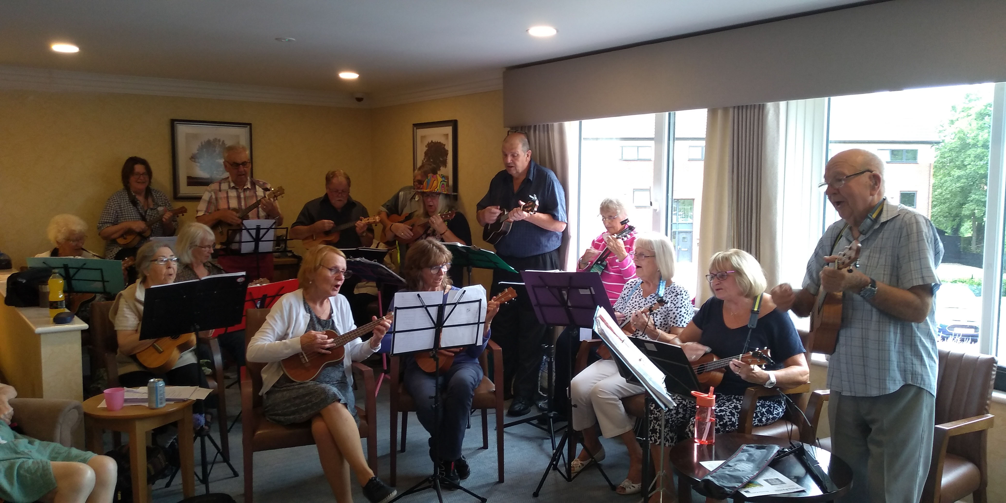 Playing at Parklands Residential Home