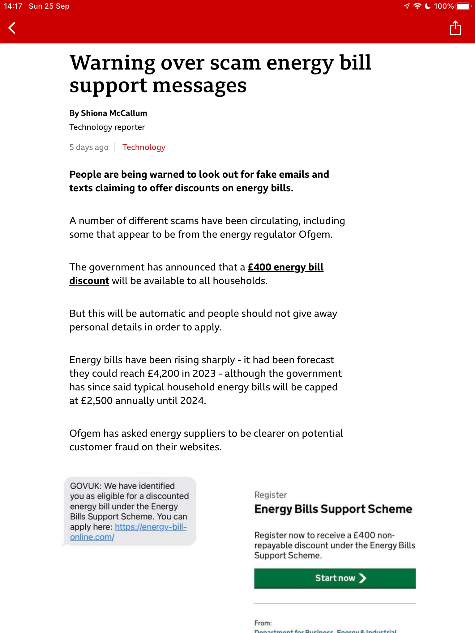 Energy Bill Discount Scam Warning