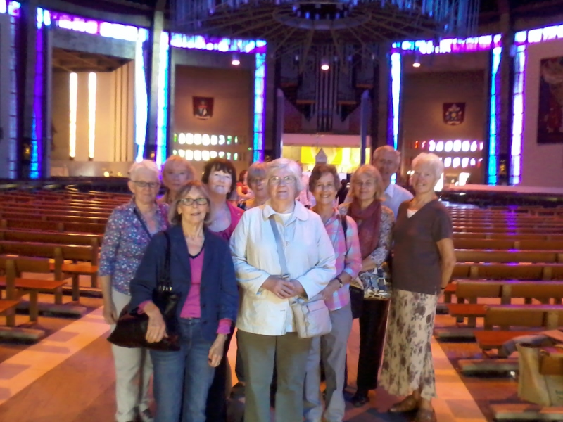 Group inside Liverpool Cathedral