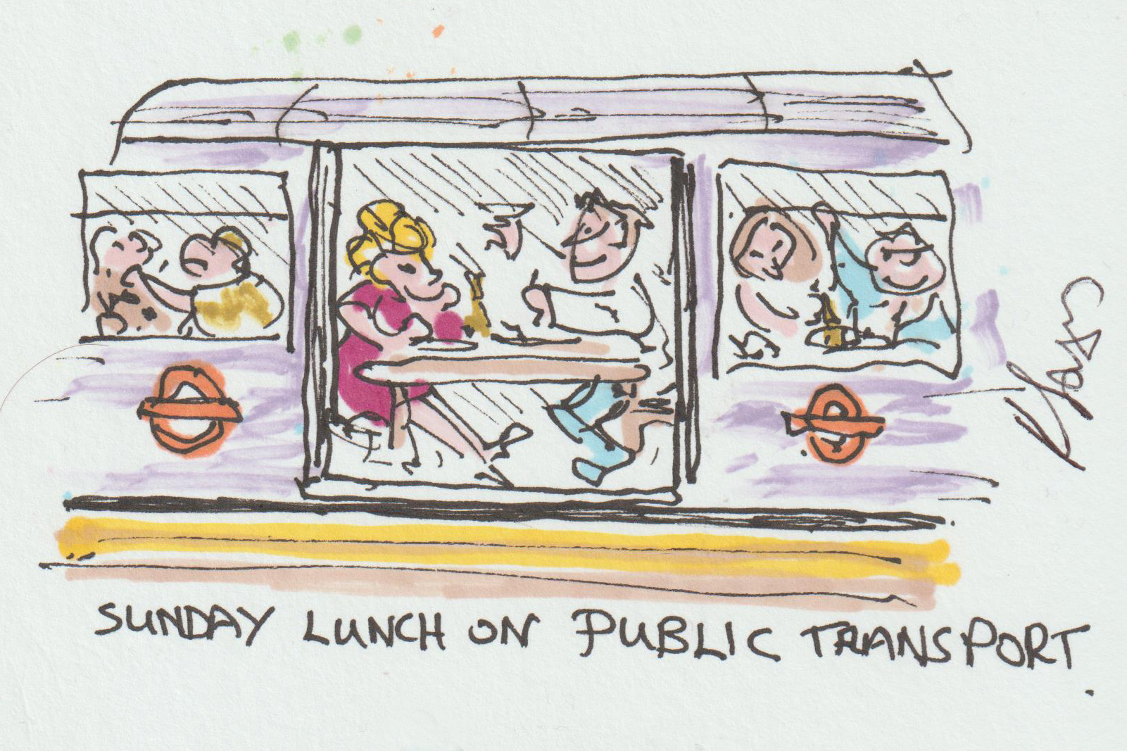 Sunday Lunch Cartoon