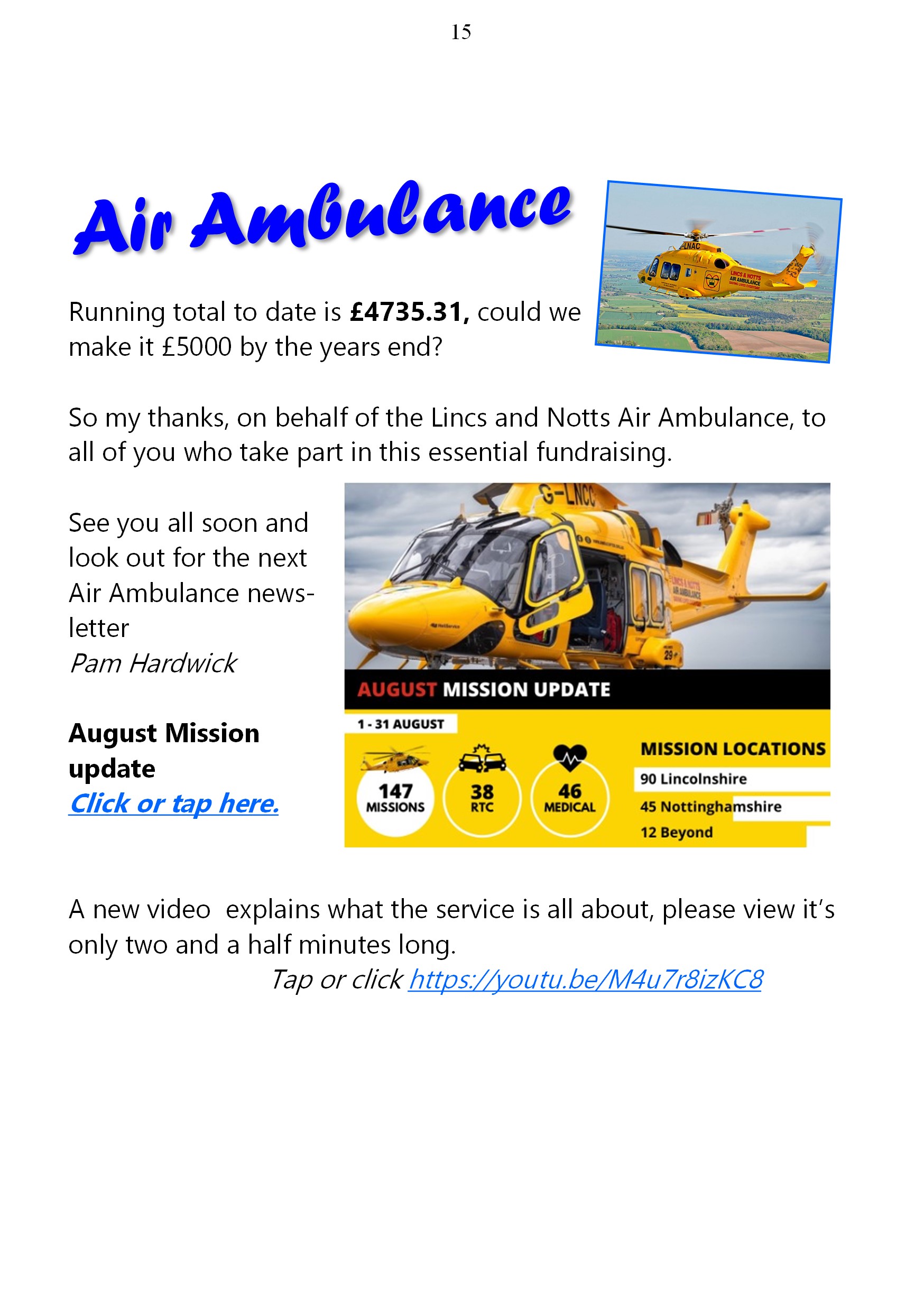 Air Ambulance Update Sept 23
