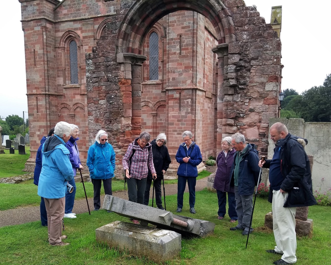 Geology group at Coldingham Priory