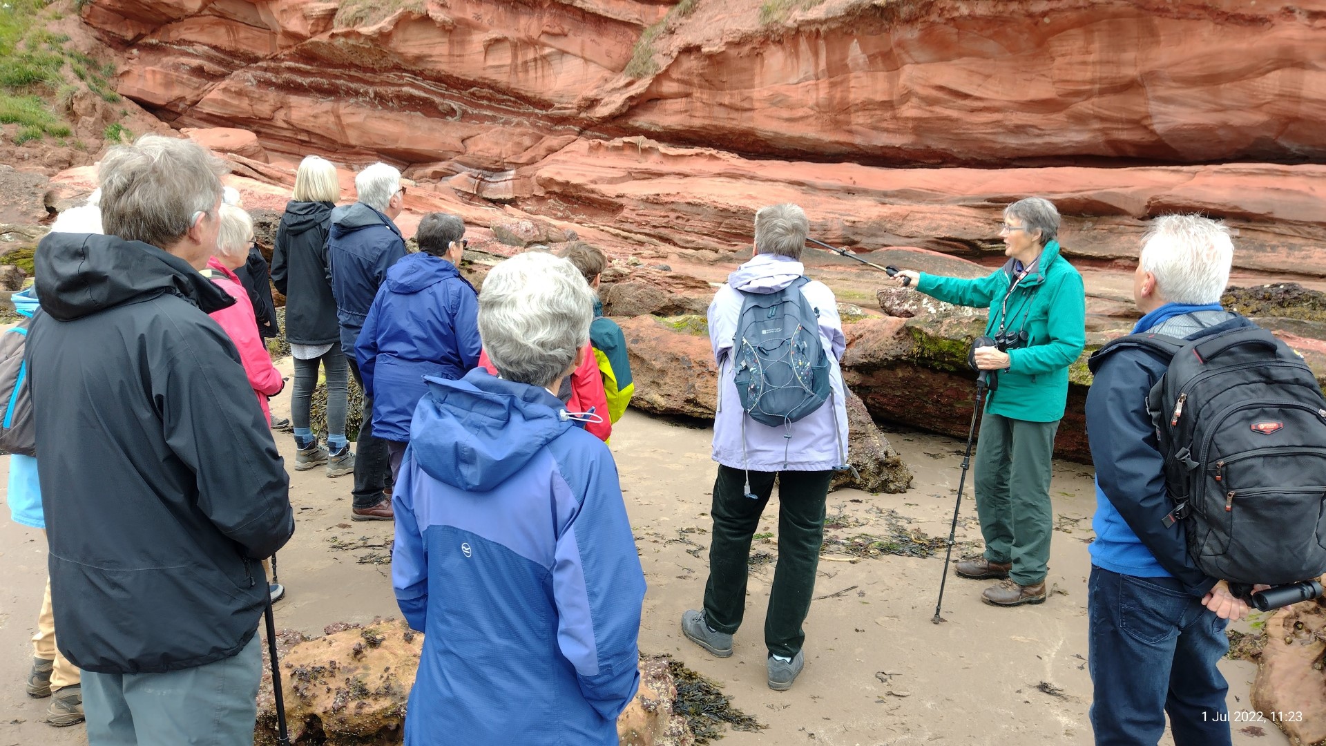 Geology Group Visiting Pease Bay