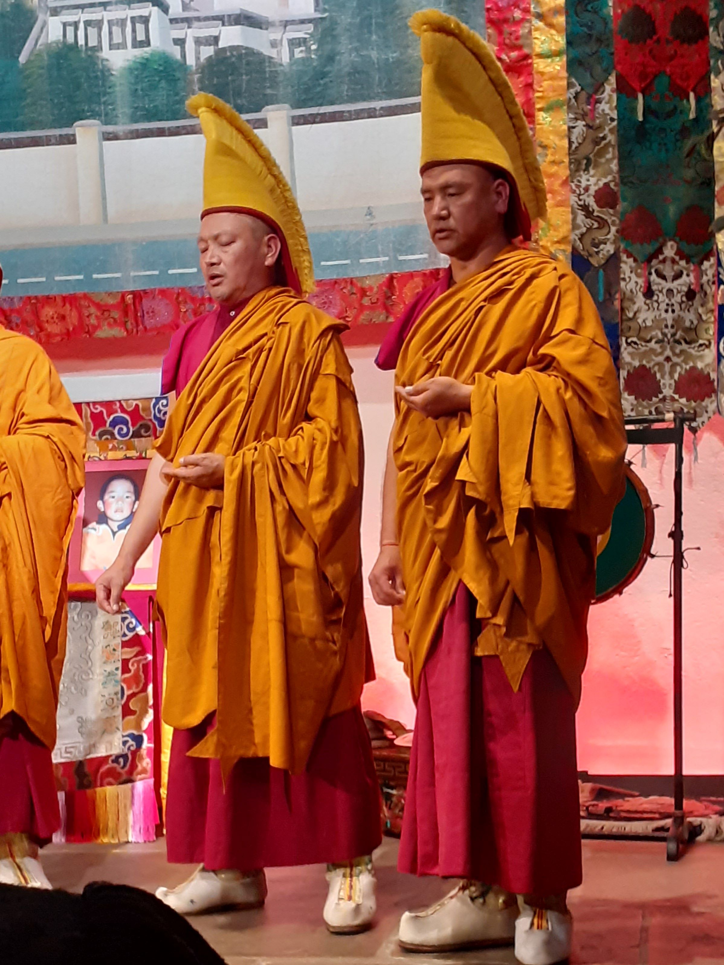 Monks performing a ritual