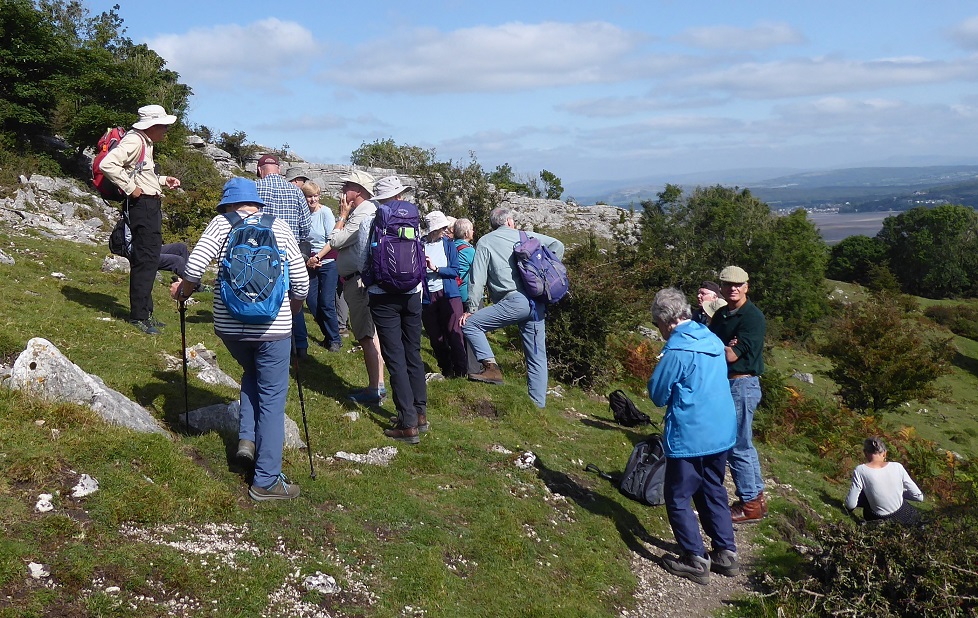 Clive talks to the group on Hampsfell