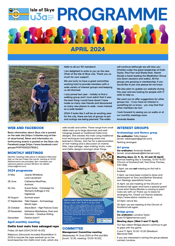 April Newsletter page 1