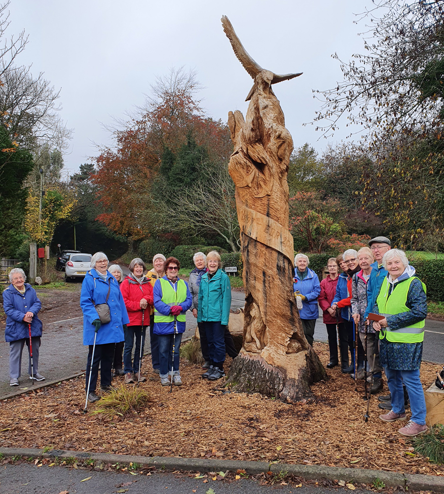 Short Walks Group by Carved Tree