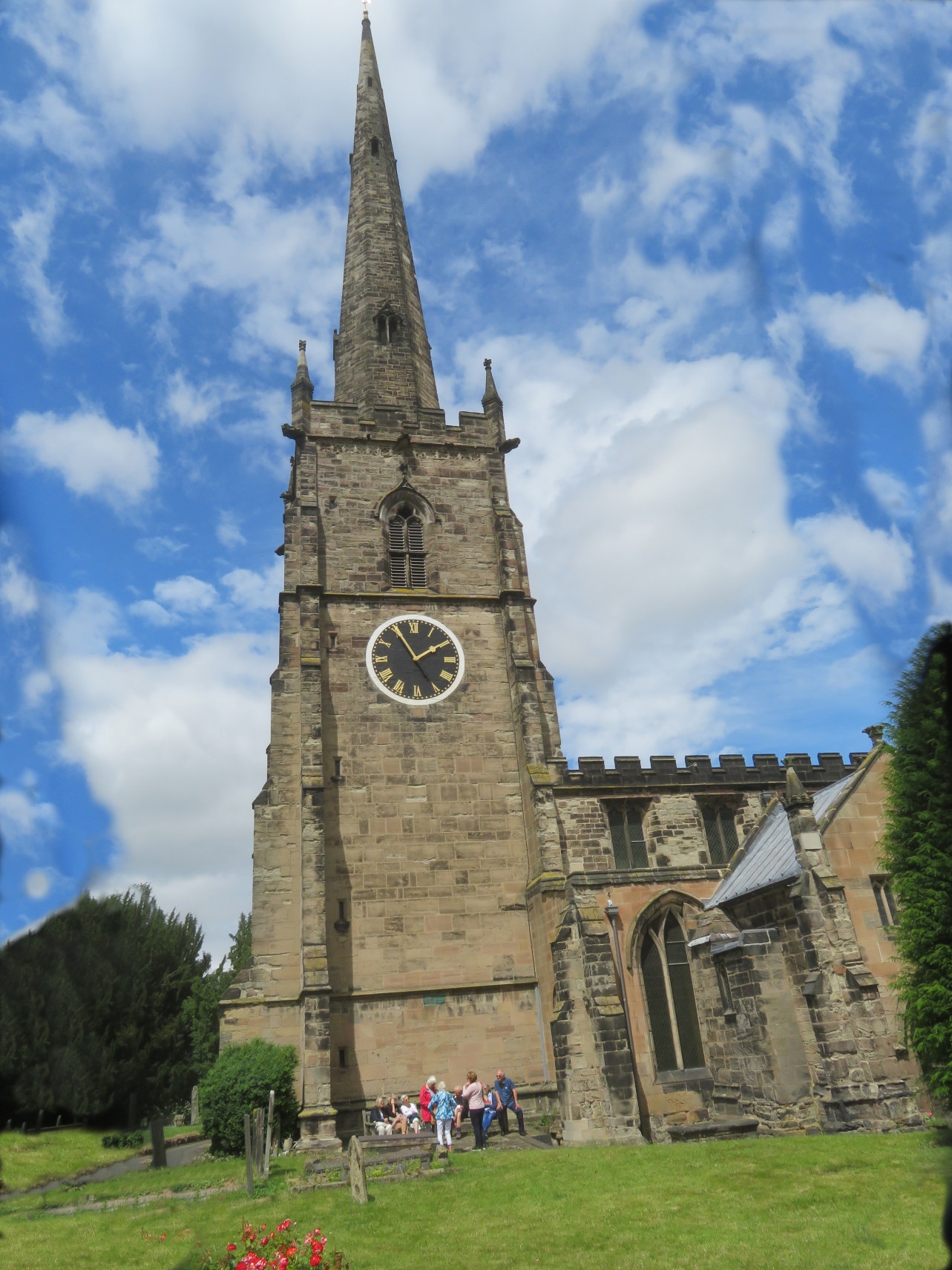 Repton Church spire and group
