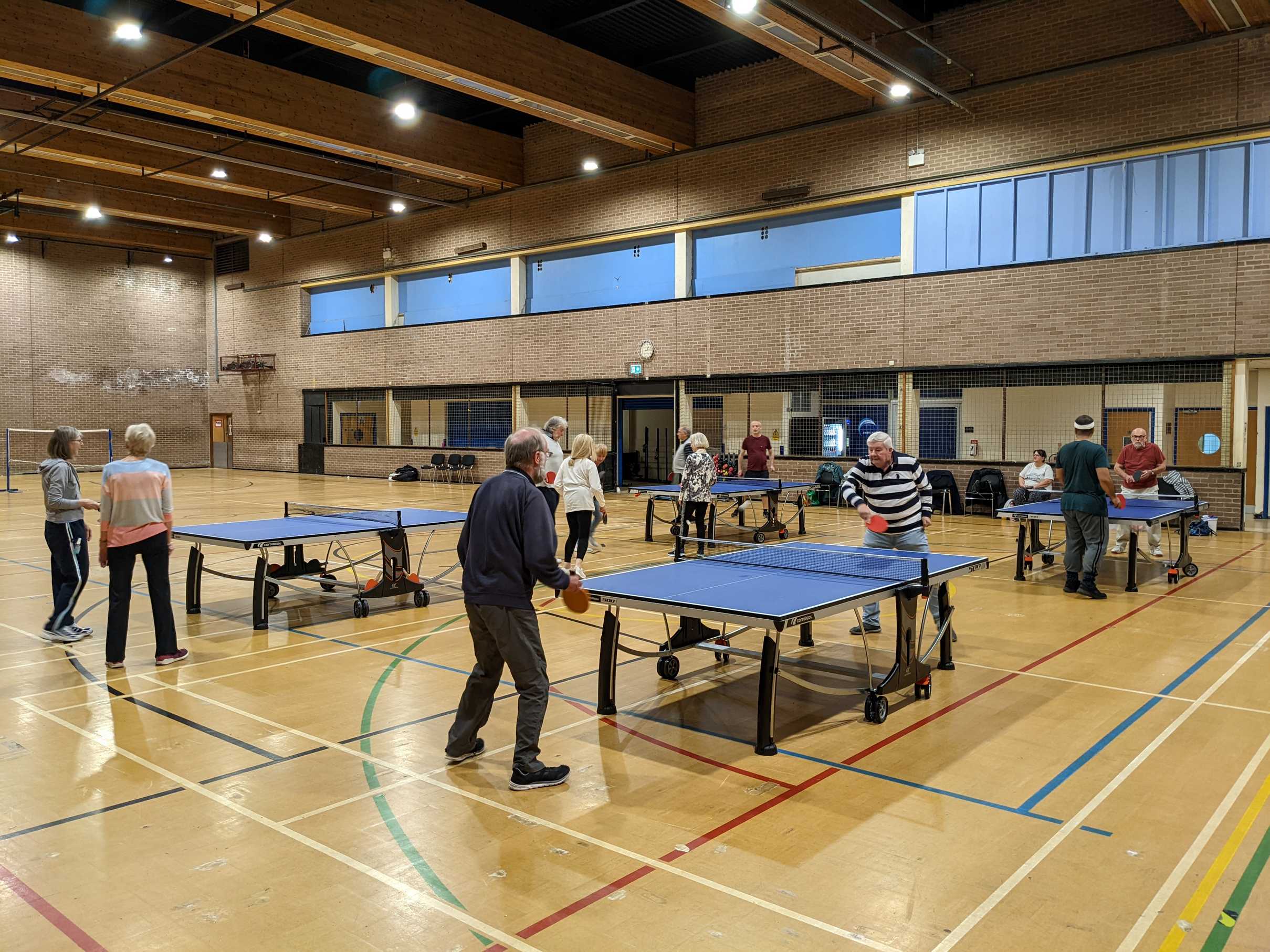 Table Tennis Group In Action