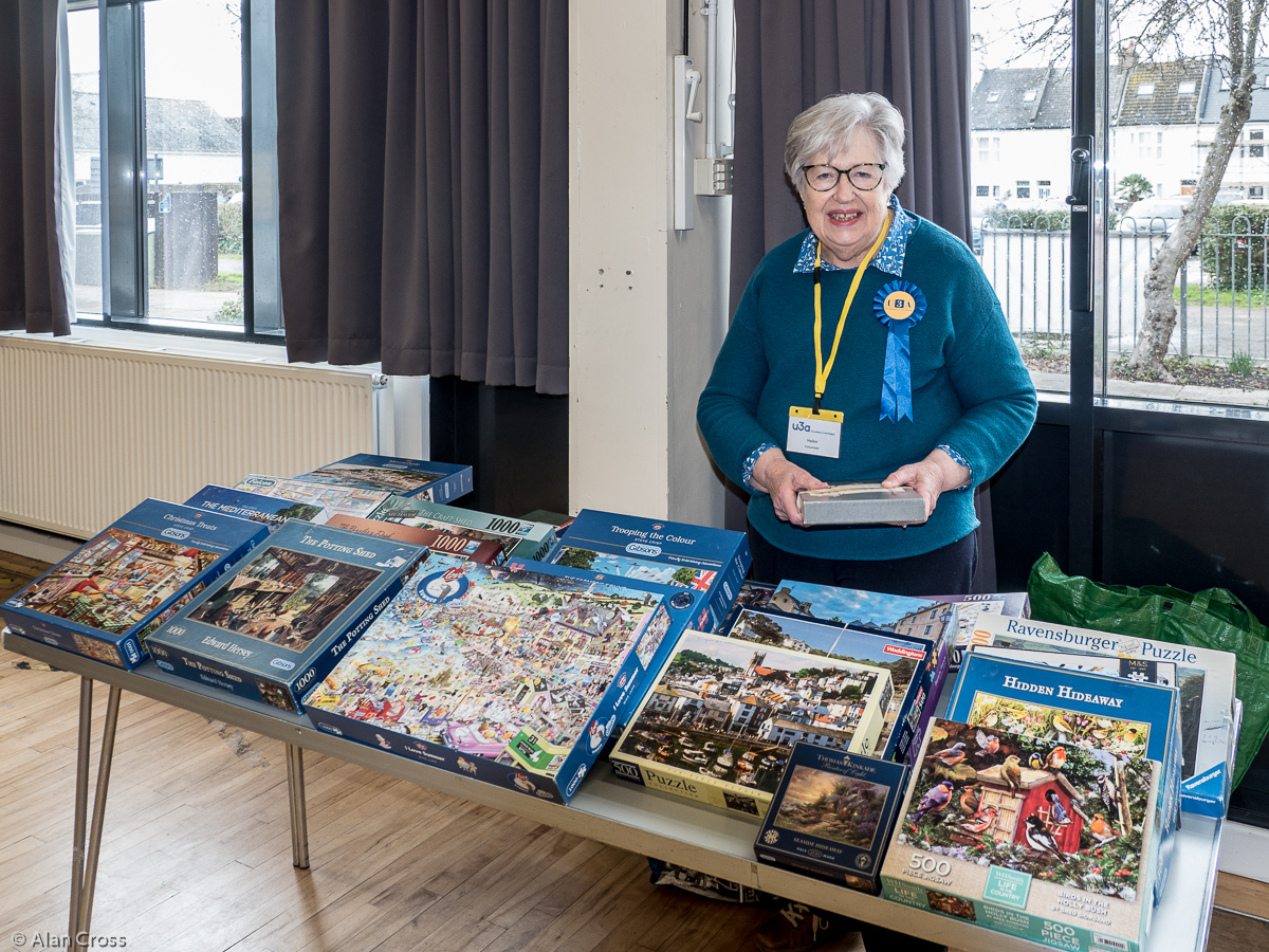 Helen with Jigsaw Puzzle Library