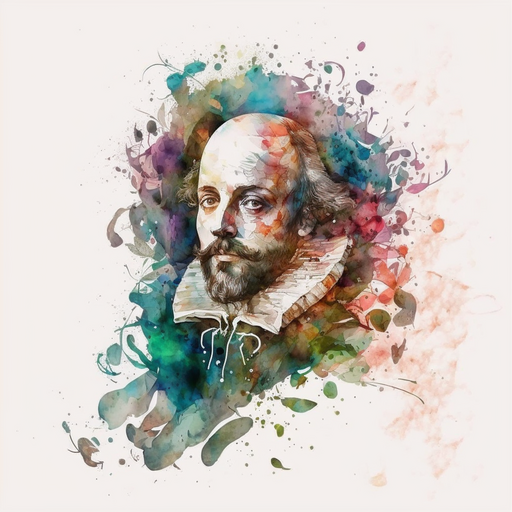 William Shakespeare in watercolour