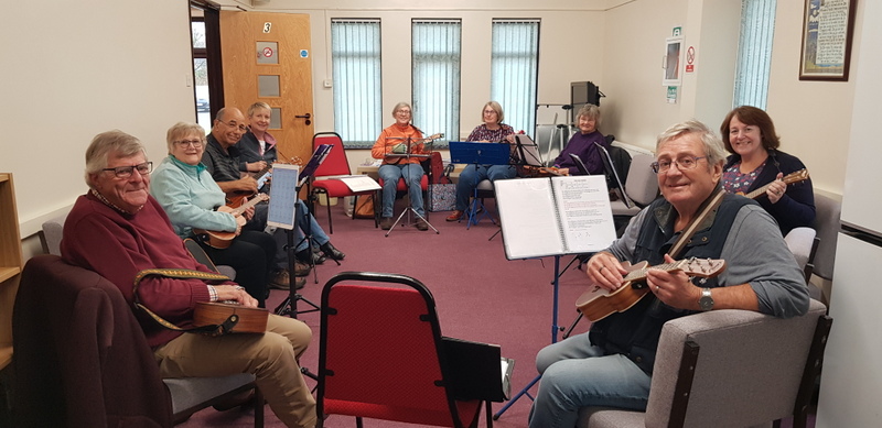 The Ukulele Group in practice.