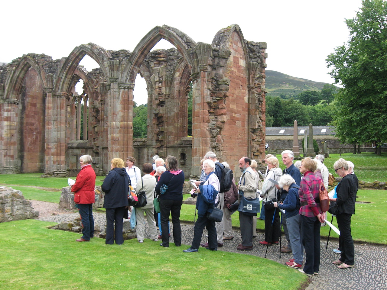 Studying Melrose Abbey