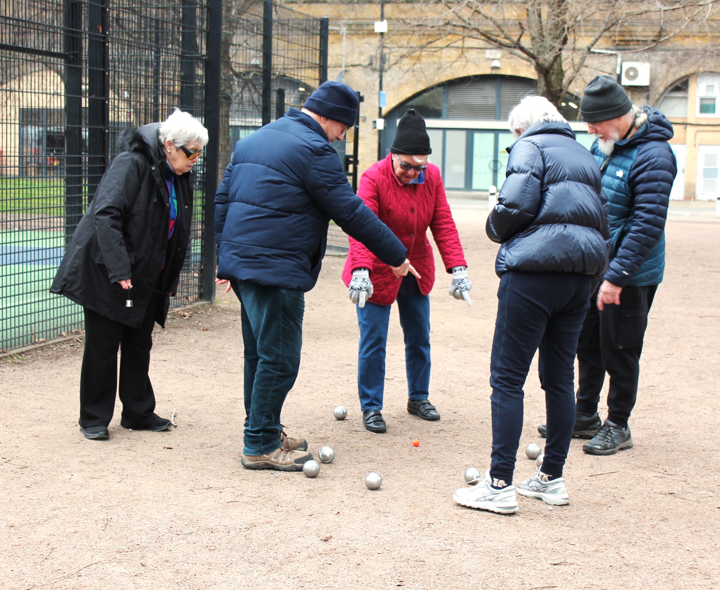 Pointing is important in Petanque