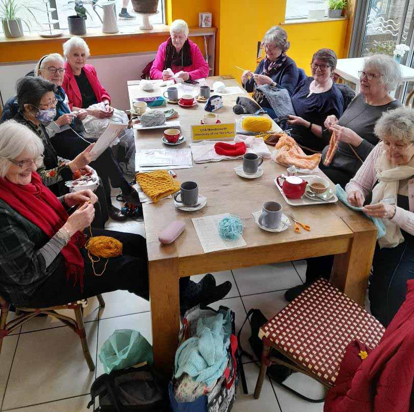 Busy concentrating on our knitting