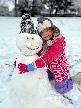 Snowman & Girl
